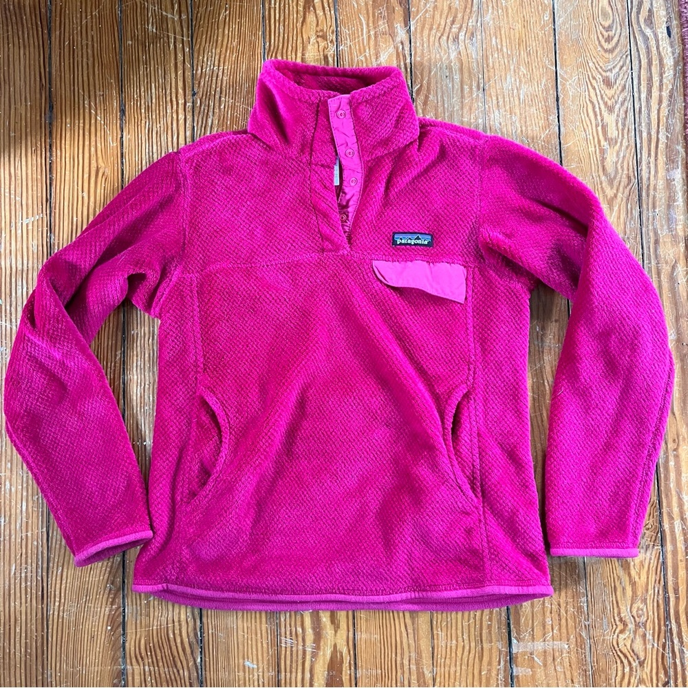 Patagonia Women's Re-Tool Half-Snap Fleece Pullover Hot Pink Small